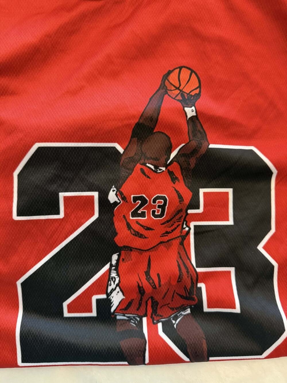 Size Large NBA Chicago Bulls Michael Jordan #23 Basketball Jersey Shirt Orange